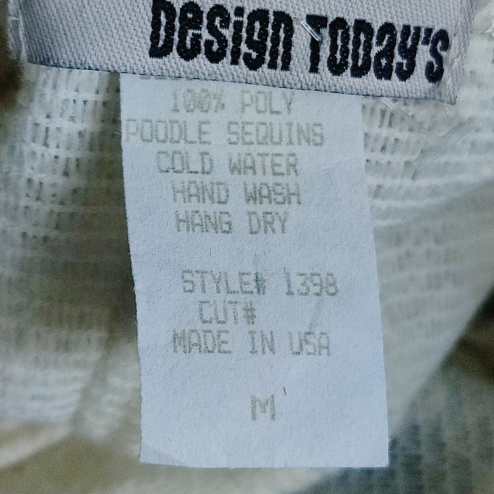 Design Today's Elegant White Black Rimmed Whimsical Coat Women's Size M - Picture 11 of 11